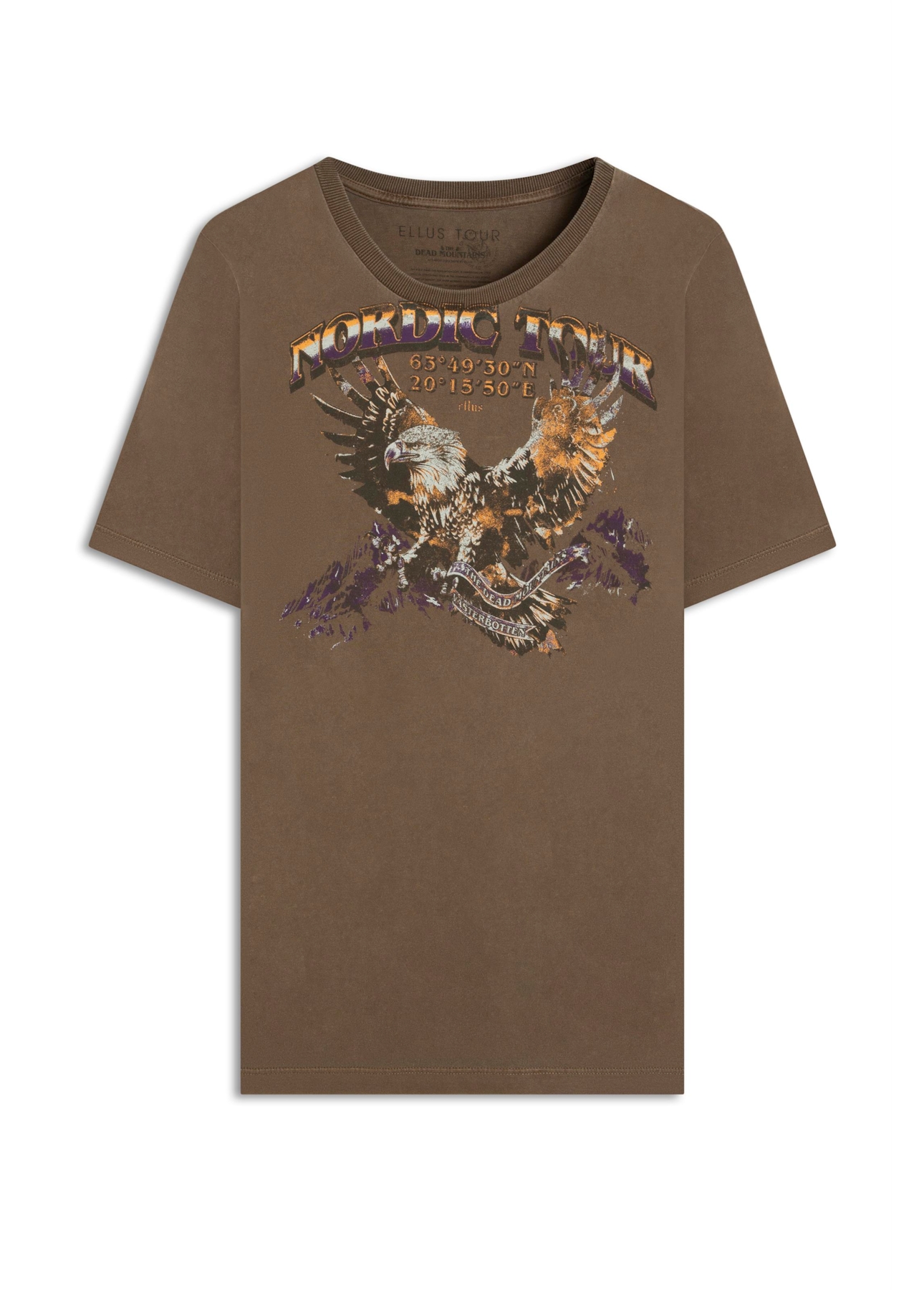 T-Shirt Washed Nordic Tour Marrom