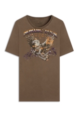 T-Shirt Washed Nordic Tour Marrom