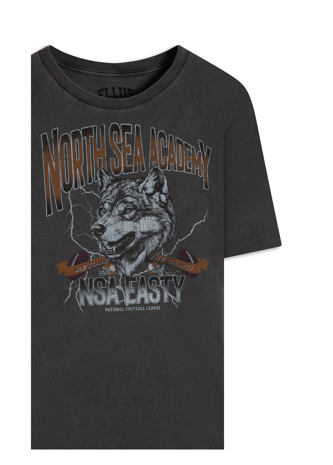 T-Shirt Washed North Sea Preto