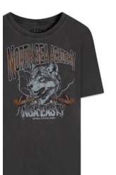 T-Shirt Washed North Sea Preto