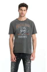 T-Shirt Washed North Sea Preto
