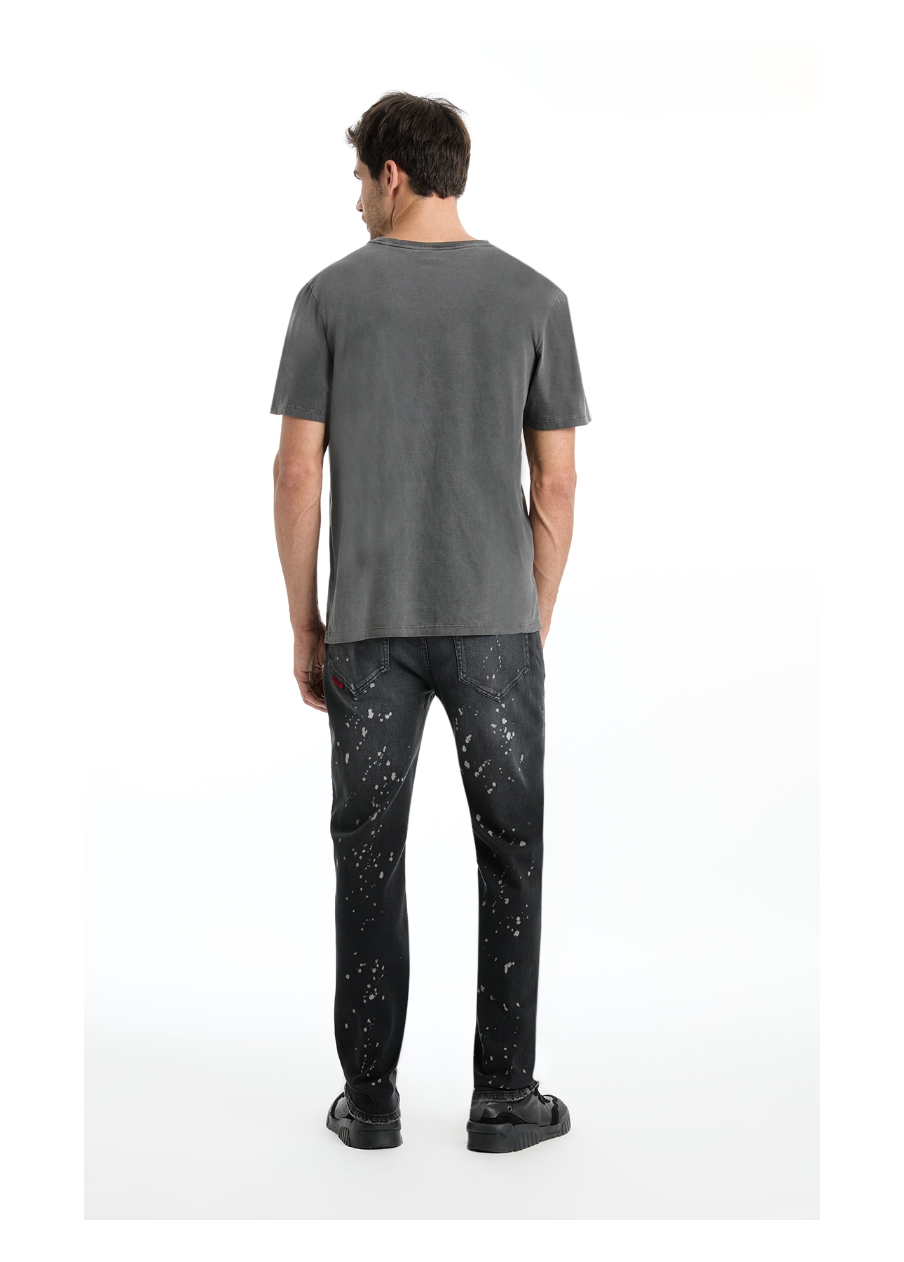 T-Shirt Washed North Sea Preto