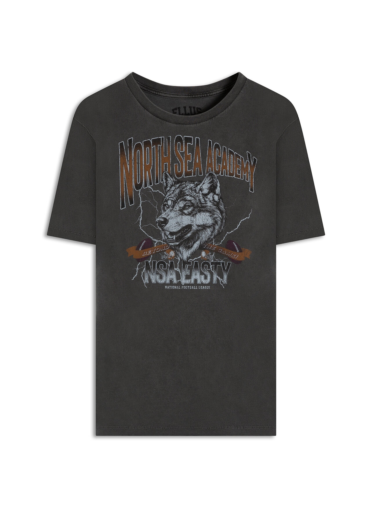 T-Shirt Washed North Sea Preto
