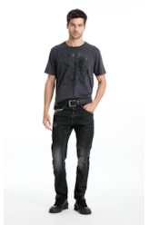 T-Shirt Washed Overcoming Preto