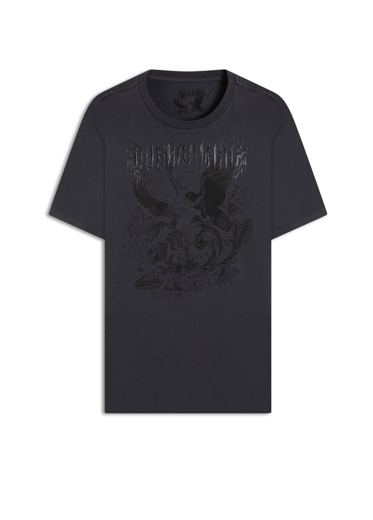 T-Shirt Washed Overcoming Preto