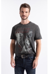 T-Shirt Washed Owll Preto