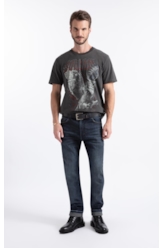 T-Shirt Washed Owll Preto