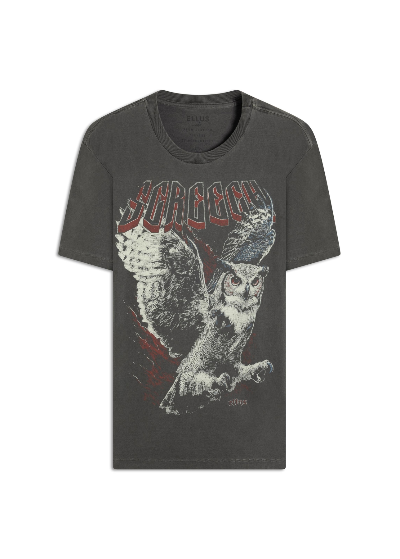 T-Shirt Washed Owll Preto