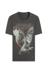T-Shirt Washed Owll Preto