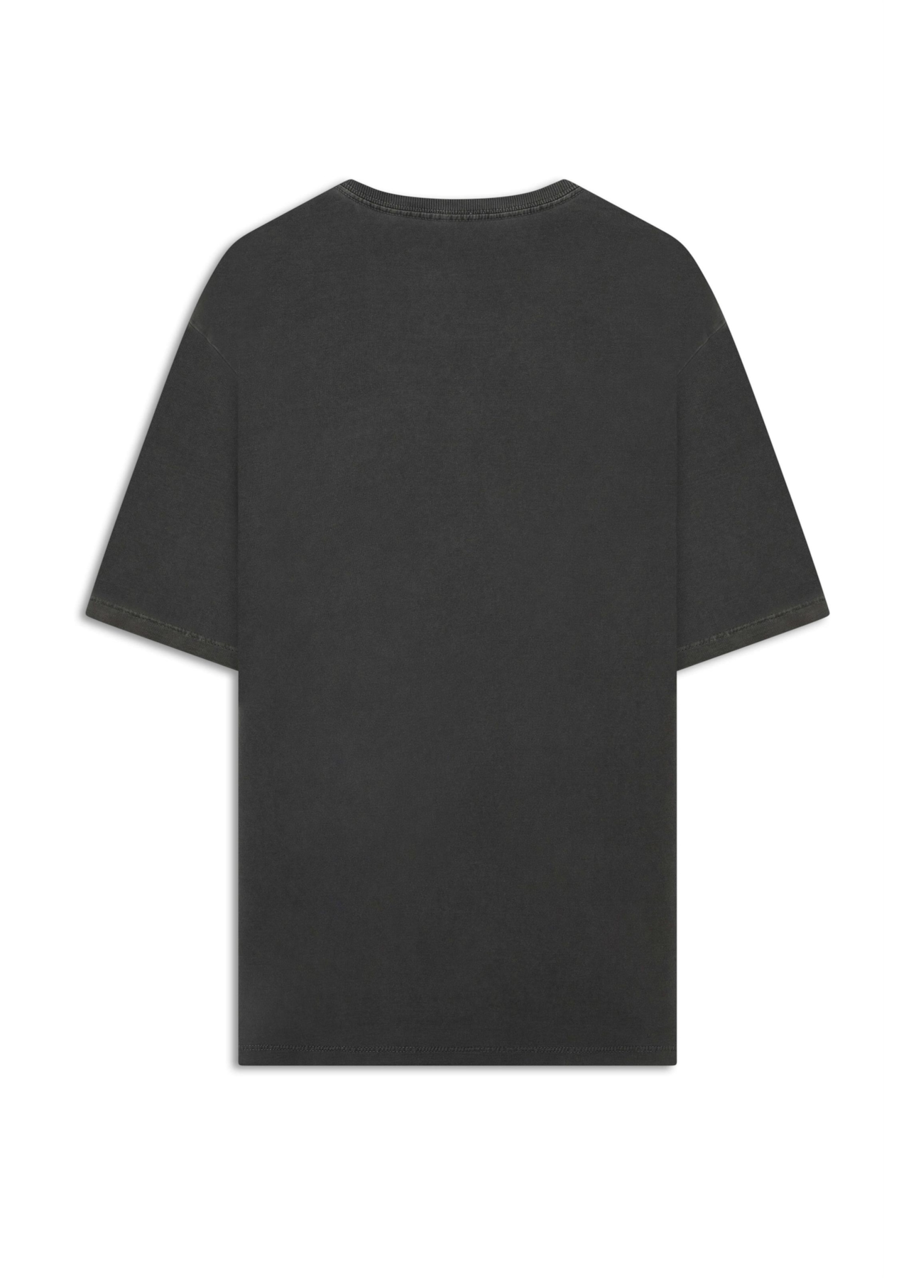 T-Shirt Washed Punk Texts Over Preto