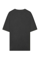 T-Shirt Washed Punk Texts Over Preto