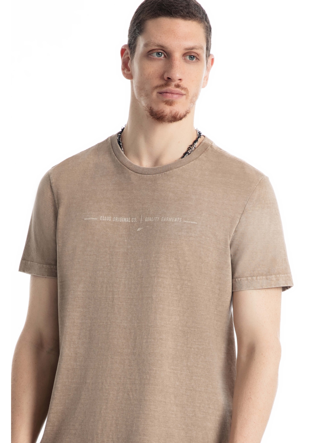 T-Shirt Washed Quality Capuccino