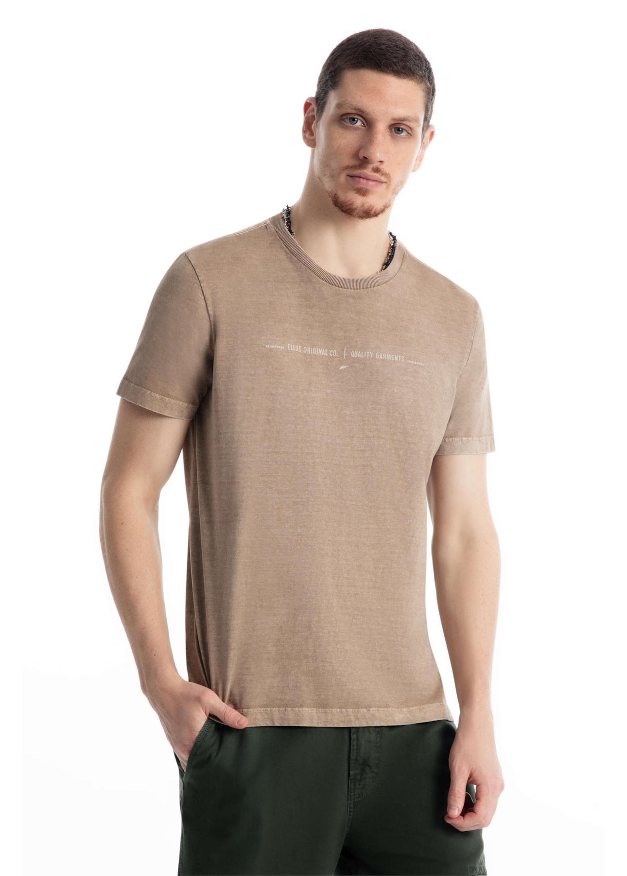 T-Shirt Washed Quality Capuccino