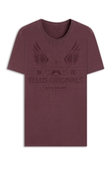 T-Shirt Washed Racing Star Bordeaux