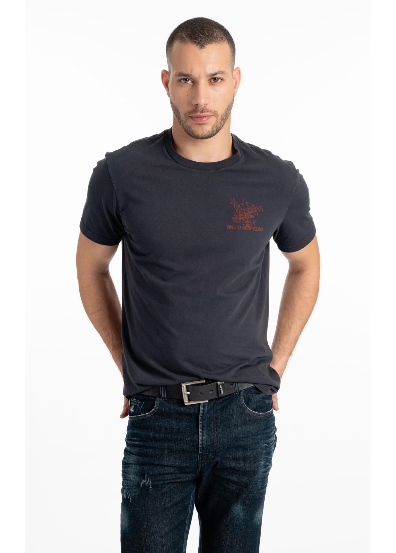 T-Shirt Washed Road Tour Preto