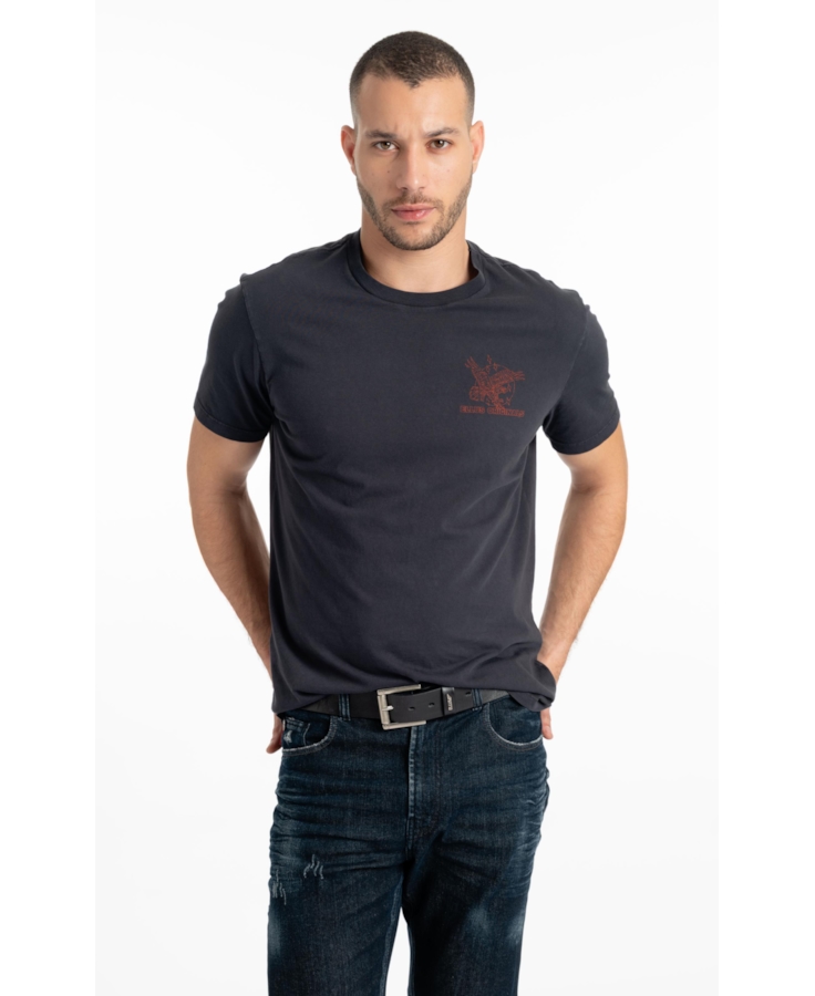 T-Shirt Washed Road Tour Preto