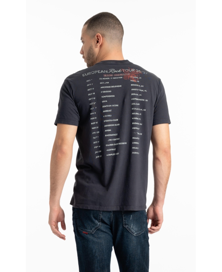 T-Shirt Washed Road Tour Preto
