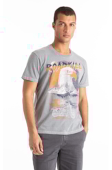 T-Shirt Washed Roadkill Cinza Claro