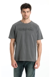 T-Shirt Washed Ruthless Love Preto