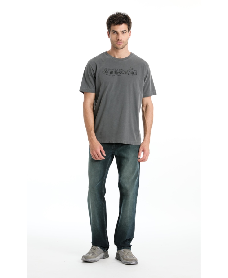 T-Shirt Washed Ruthless Love Preto