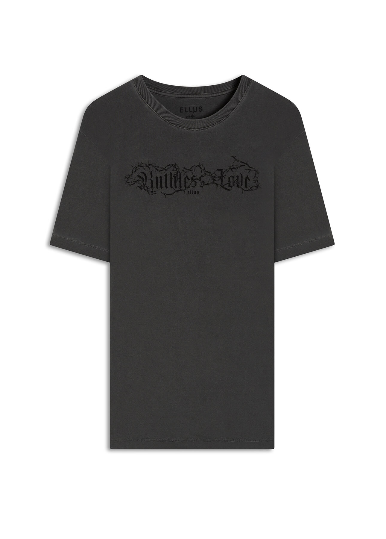 T-Shirt Washed Ruthless Love Preto