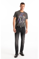 T-Shirt Washed Snake Engine Preto