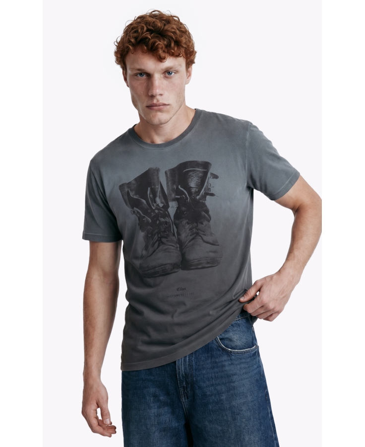 T-Shirt Washed Spray Boots Plumbo