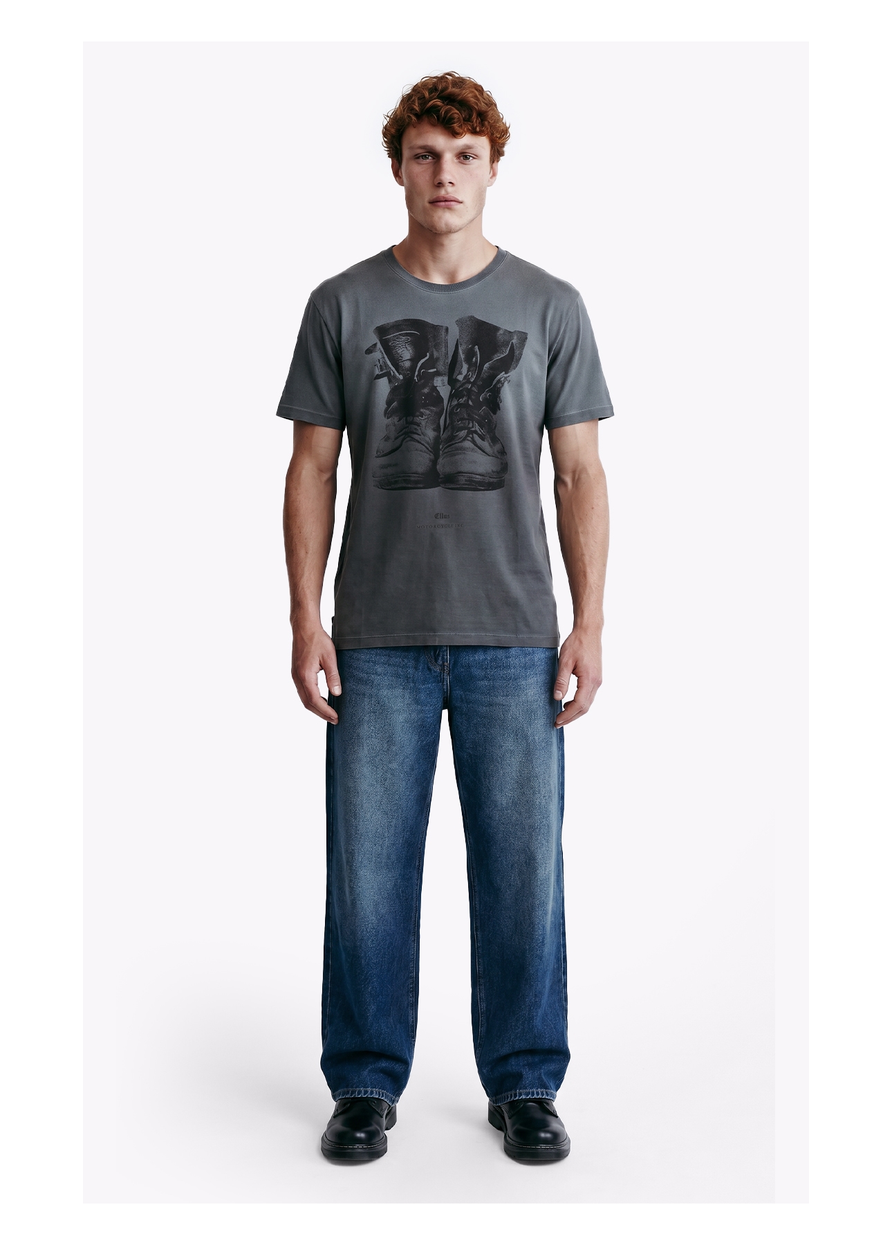 T-Shirt Washed Spray Boots Plumbo