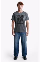 T-Shirt Washed Spray Boots Plumbo
