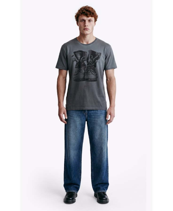T-Shirt Washed Spray Boots Plumbo