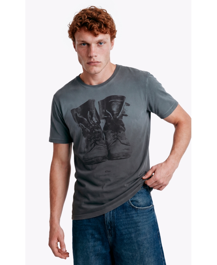 T-Shirt Washed Spray Boots Plumbo