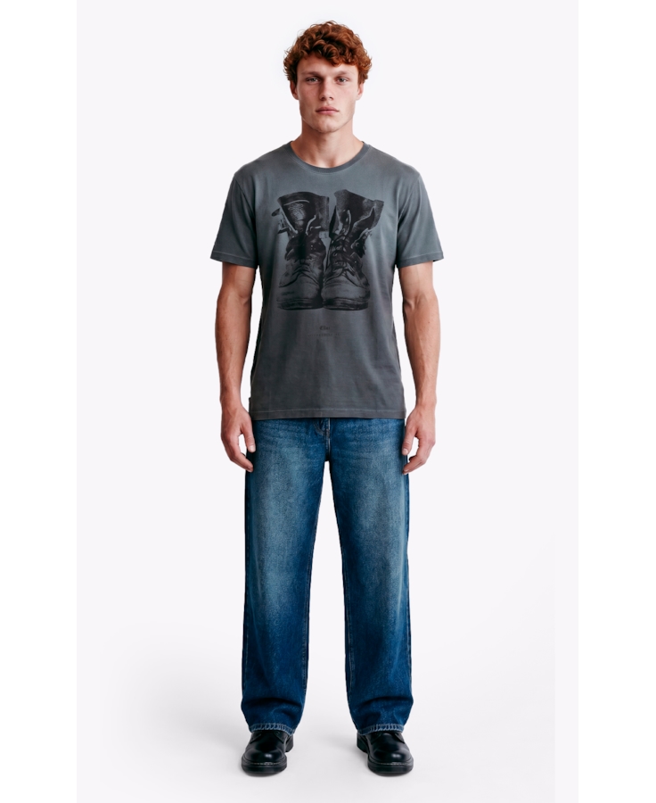 T-Shirt Washed Spray Boots Plumbo