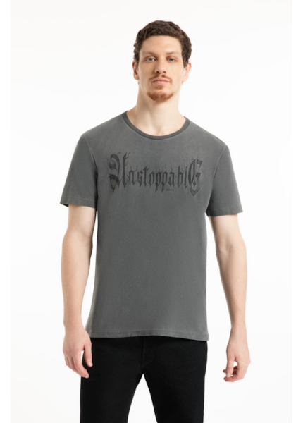 T-Shirt Washed Unstoppable Classic Preto