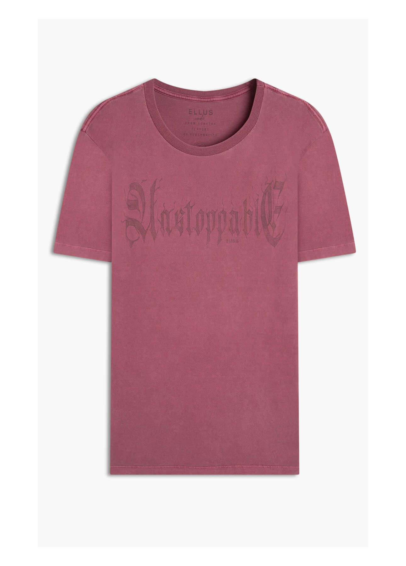 T-Shirt Washed Unstoppable Classic Vinho