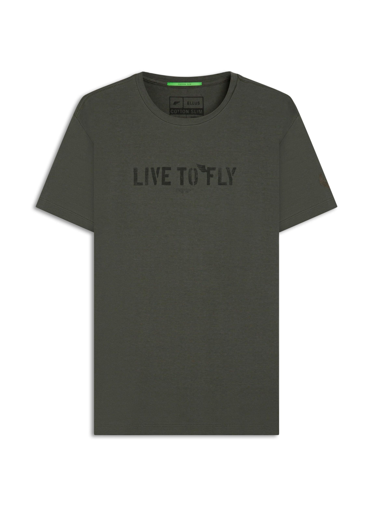 T-Shirts Slim Live To Fly Classic Verde Militar