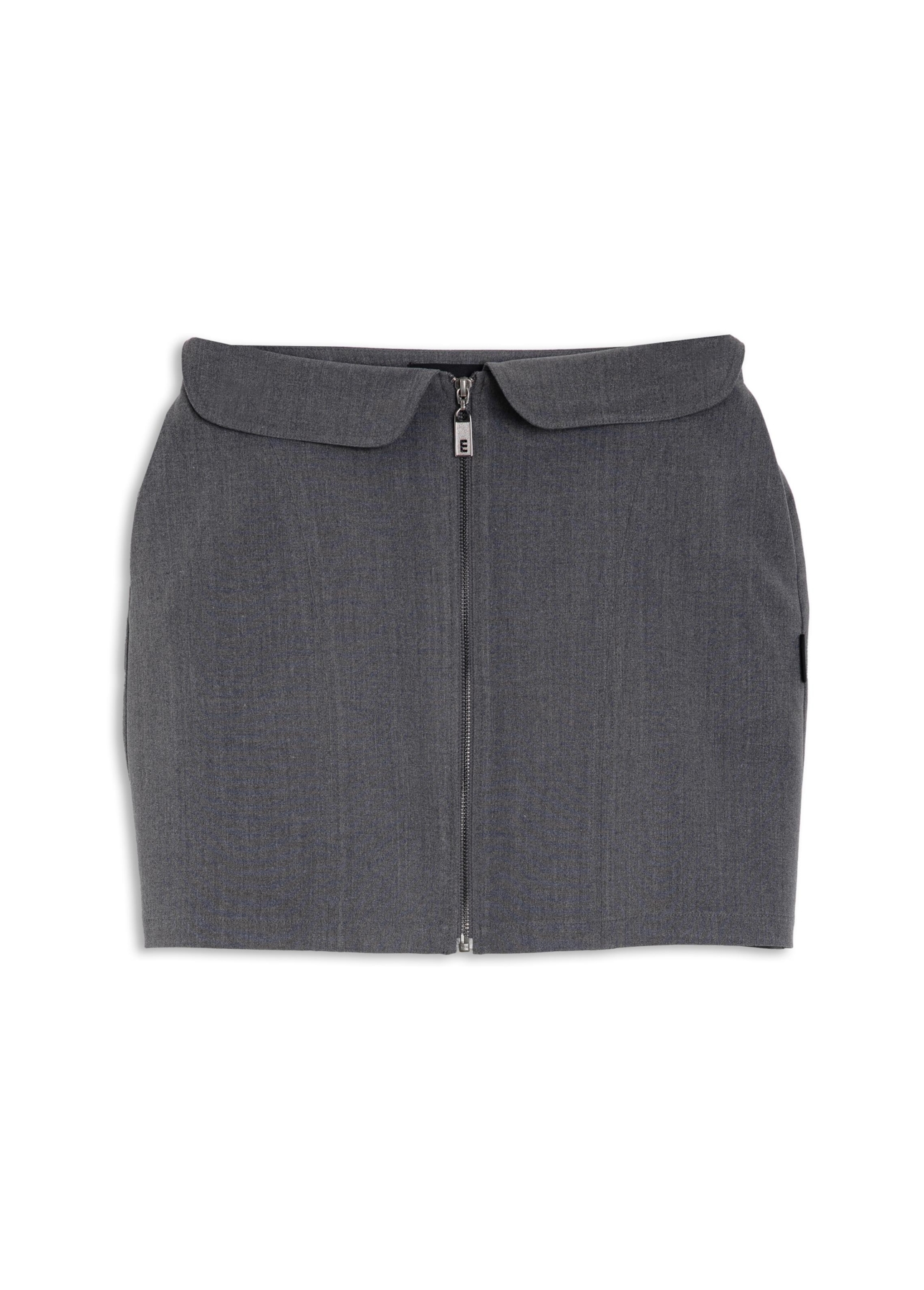 Tailoring Lapela Mini Skirt Cinza Medio
