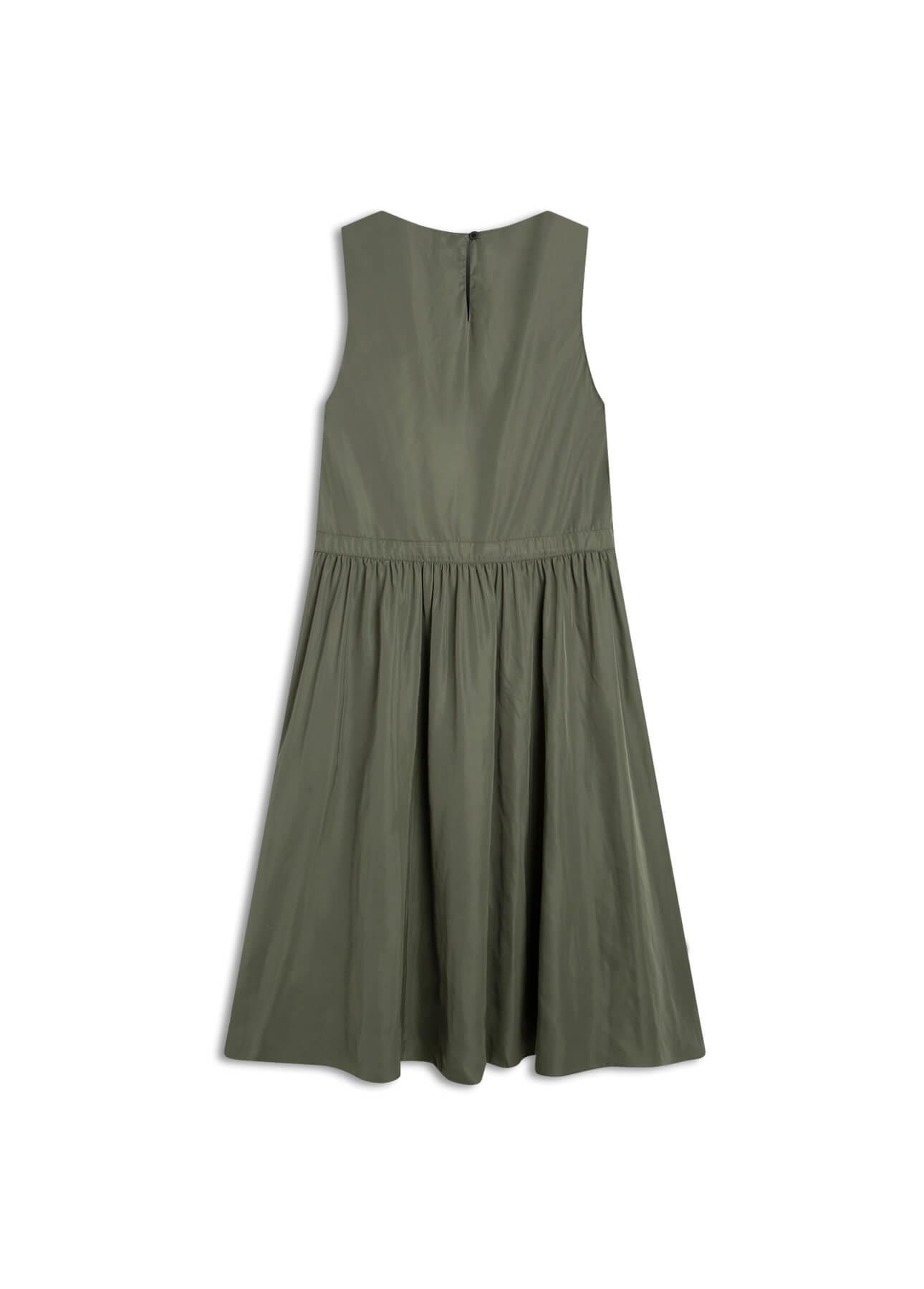 Techno Twill Pleats Midi Verde Militar
