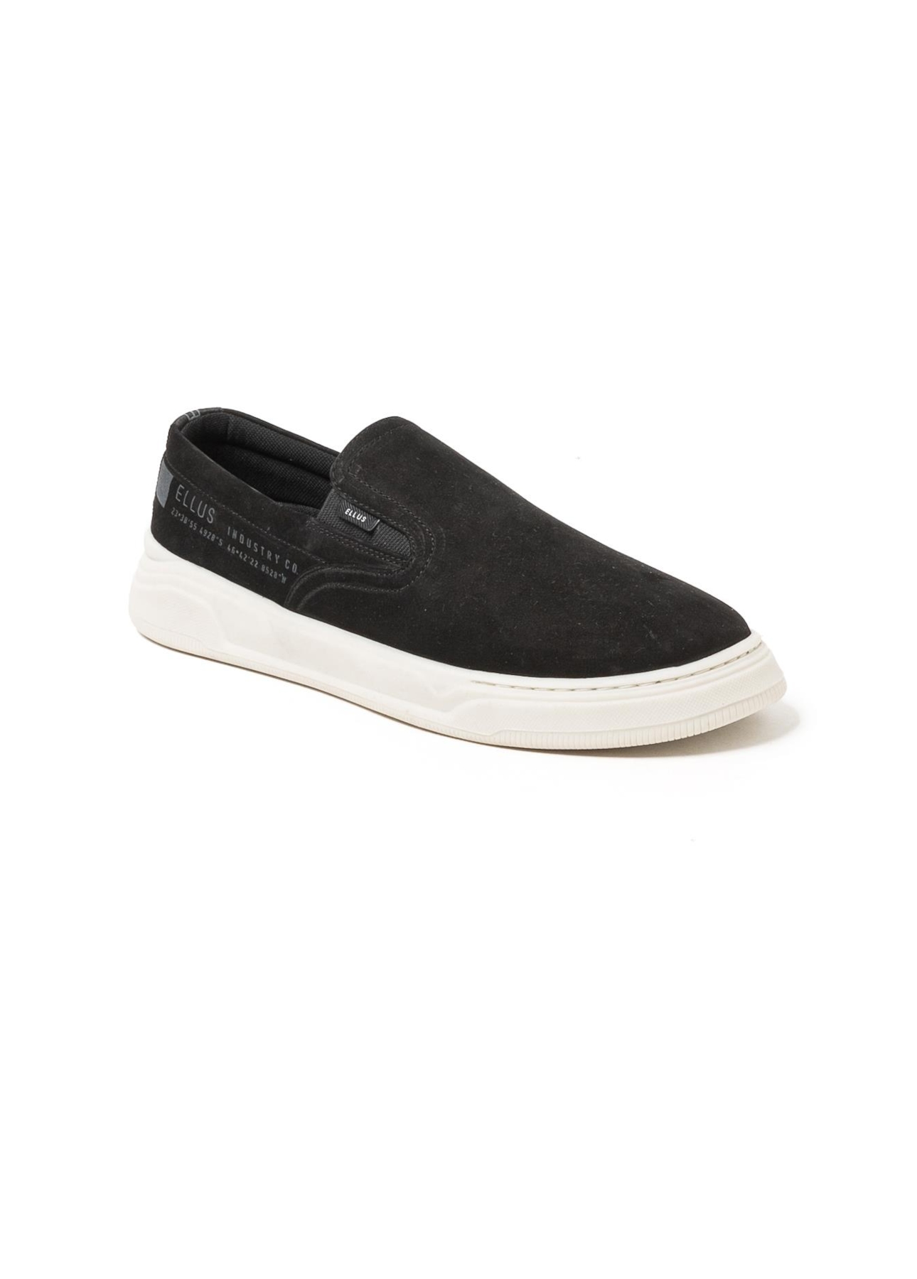 Tenis Slip On Leather Max Sneaker Ellus Preto