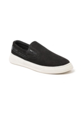 Tenis Slip On Leather Max Sneaker Ellus Preto
