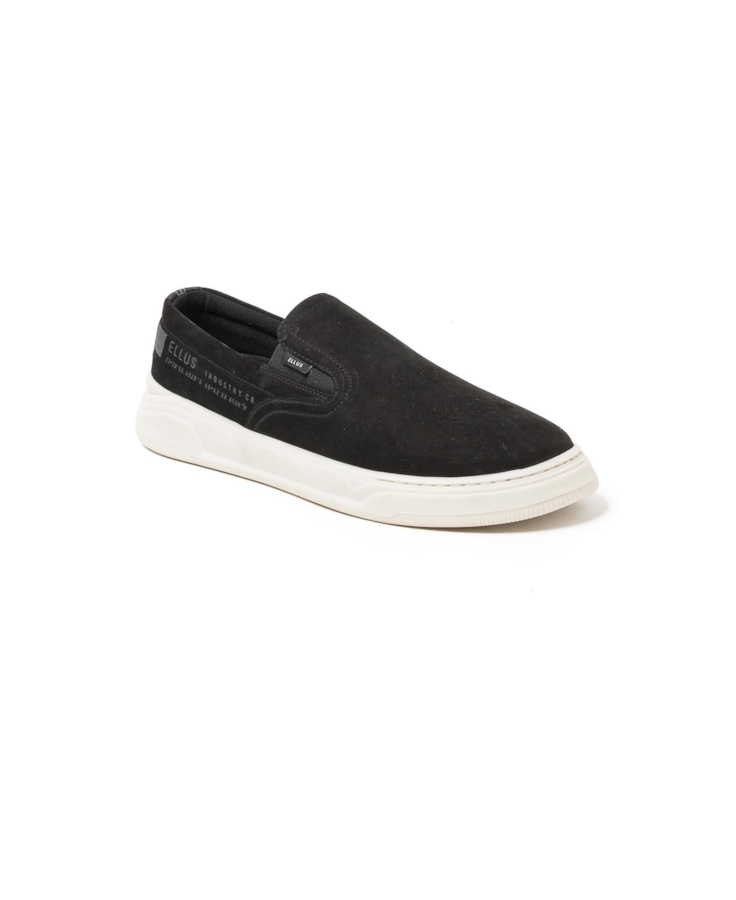 Tenis Slip On Leather Max Sneaker Ellus Preto