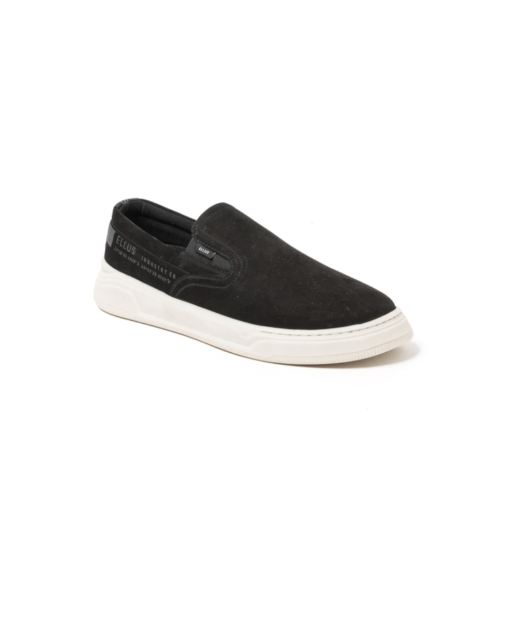 Tenis Slip On Leather Max Sneaker Ellus Preto