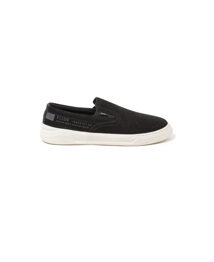 Tenis Slip On Leather Max Sneaker Ellus Preto