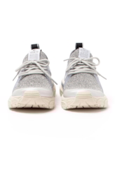 Tênis Sneaker Metal Knit Ellus Prata