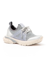 Tênis Sneaker Metal Knit Ellus Prata