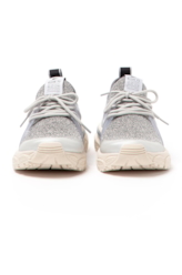 Tênis Sneaker Metal Knit Ellus Prata