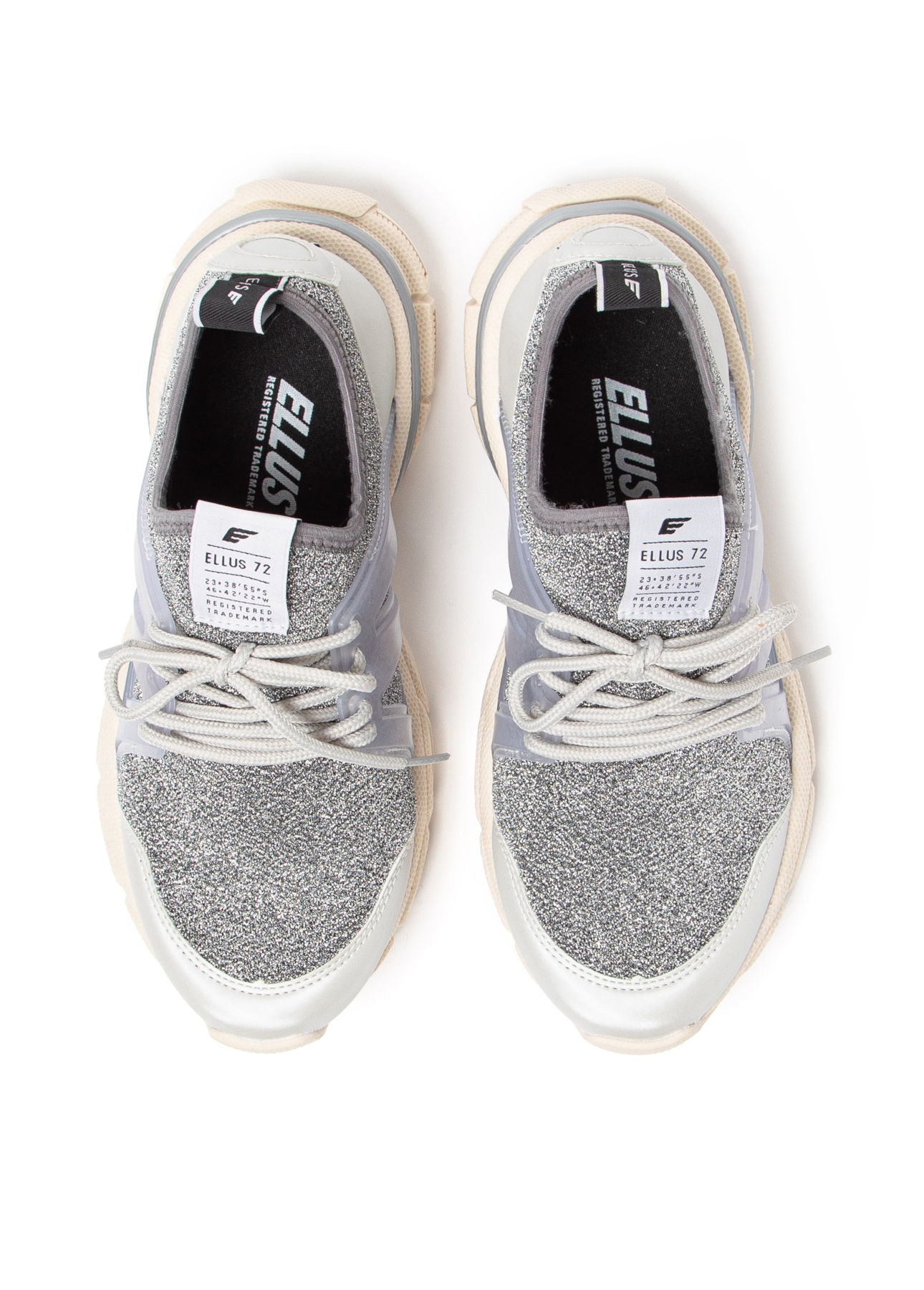 Tênis Sneaker Metal Knit Ellus Prata