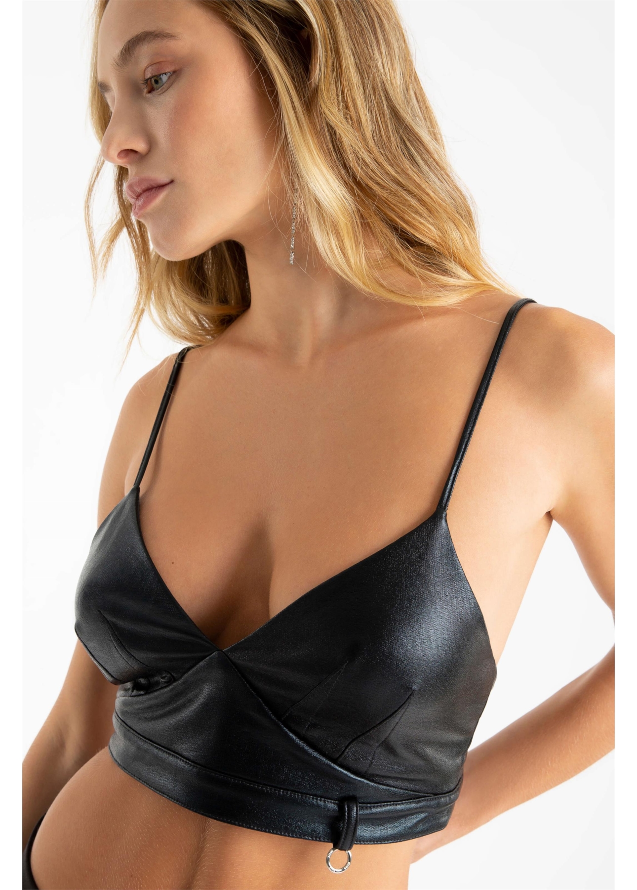 Top Ellus Soft Vinil Preto