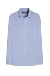 Tricoline Fil a Fil Mol Plaid Cl Fusi Azul Pervante