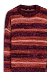 Tricot Acrylic Colorblock Bordeaux