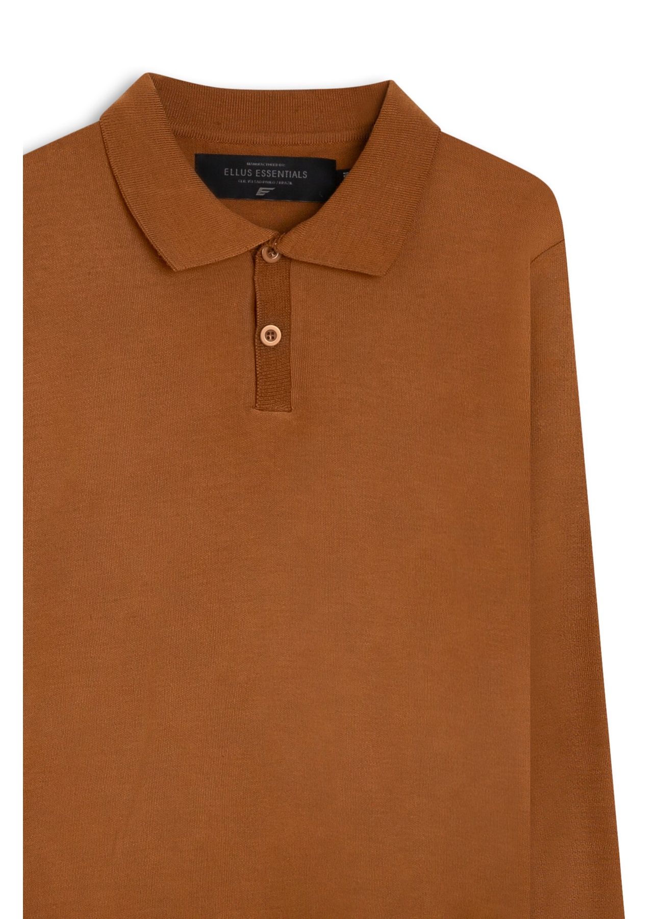 Tricot Basic Stoned Polo Caramelo